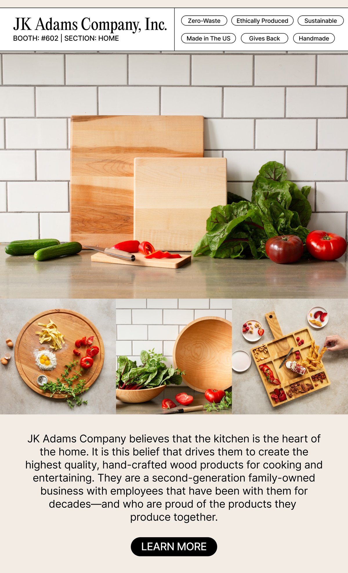 JK Adams Company, Inc, a NY NOW exhibitor